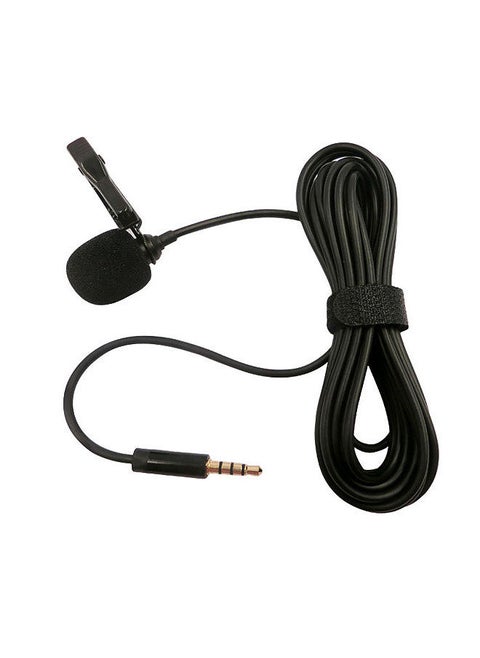 3.5mm Plug Mini Lavalier Lapel Microphone with Clip Omnidirectional Condenser Mic for Smartphone Computer PC Laptop Interview Recording Live Streaming Video Conference Online Classes