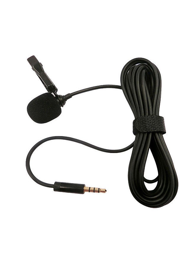 Generic - 3.5mm Plug Mini Lavalier Lapel Microphone with Clip Omnidirectional Condenser Mic for Smartphone Computer PC Laptop Interview Recording Live Streaming Video Conference Online Classes - Image 1