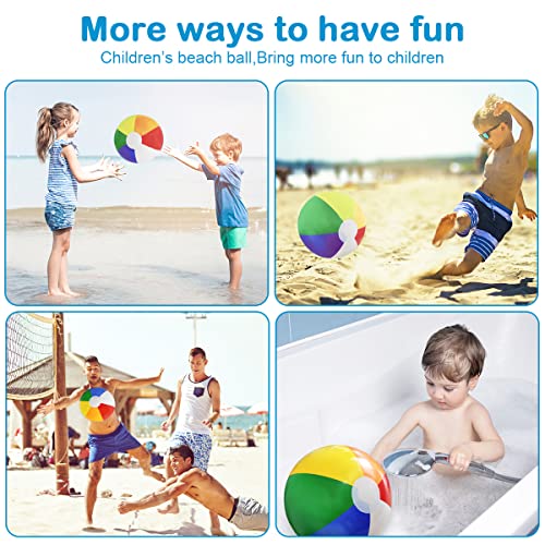 Lamnhin 16'' Beach Balls for Kids - 3 Pack Beach Ball Bulk Inflatable Pool Beach Balls Bulk Hawaiian Tropical Theme Party Decorations Favors Supplies - Image 5