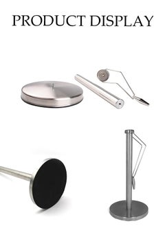 DUNISO Toilet Paper Holder Stand, Stainless Steel Kitchen Tissue Roll Holder, Floor Standing Toilet Paper Roll Dispenser, Table Top Detachable Tissue Holder, Rust Proof, Not Easily Deformed, Suitable For Bathrooms, Rooms, Kitchens, And Restaurants，15*34cm  - Image 4