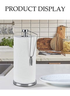 DUNISO Toilet Paper Holder Stand, Stainless Steel Kitchen Tissue Roll Holder, Floor Standing Toilet Paper Roll Dispenser, Table Top Detachable Tissue Holder, Rust Proof, Not Easily Deformed, Suitable For Bathrooms, Rooms, Kitchens, And Restaurants，15*34cm  - Image 3