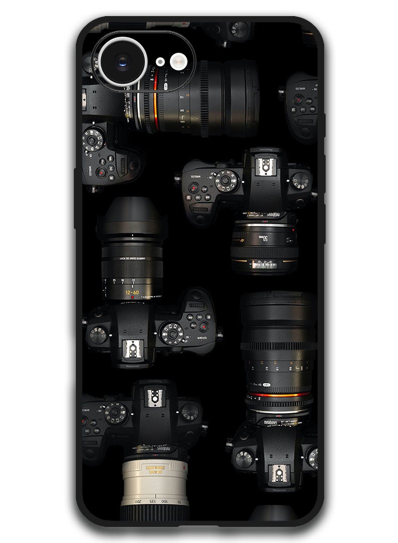 Theodor Case Compatible with Apple iPhone 17e / 16e 6.1 Inch Protection Shockproof Bumper Cover - cameras_lenses_photo - Image 1