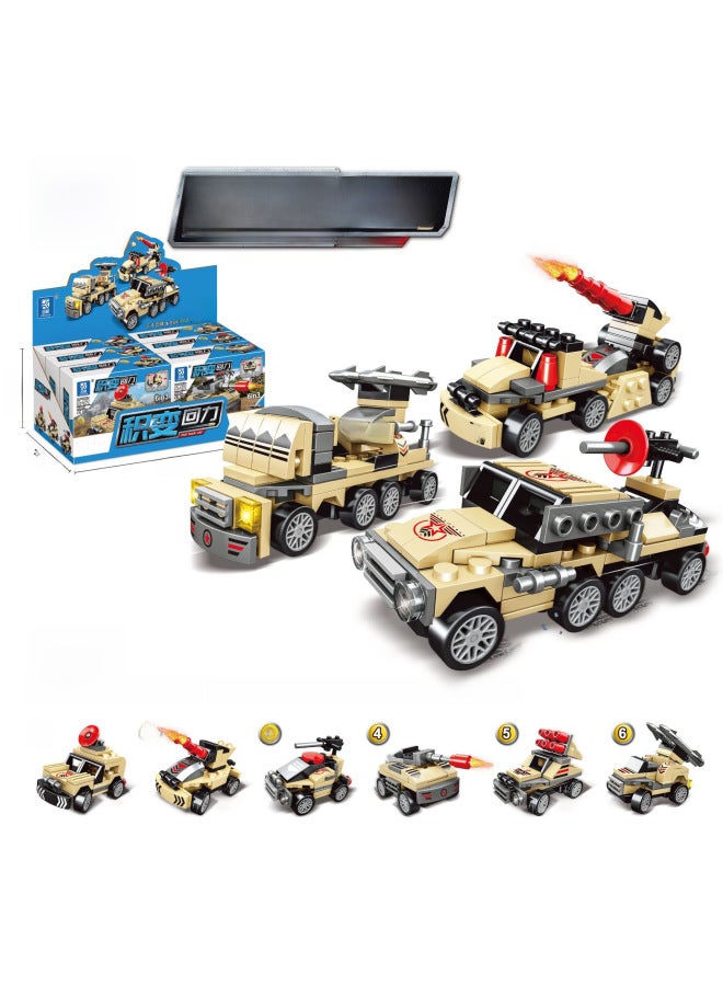 Gashapon Machine Building Blocks Dinosaur Eggshell Doll Children's Gift Compatible Lego Assembled Toys Puzzle Stall Small Granules-Color:Gacha K66-take 6 Synthetic Crazy Dragons