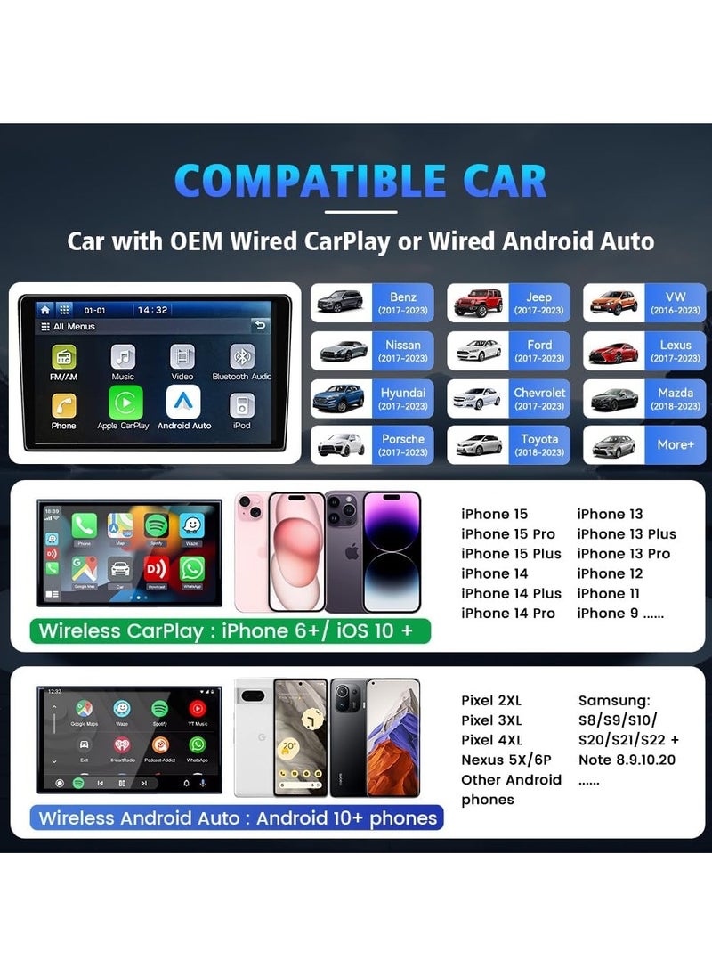 Carlinkit - 2024 Tbox UHD Android 13 CarPlay AI Box with HDMI Output for OEM Wired CarPlay and Wired Android Auto 8GB+128GB - Image 1