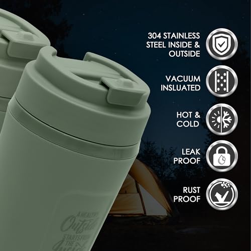 JAYPEE ZIPSIP Pu Insulated Hot & Cold Stainless Steel Coffee Mug 325 ml Travel Mug Suitable for Car, Tumbler Bottle, Tea Cup, Matte Finish Non Slip, Green - Image 4