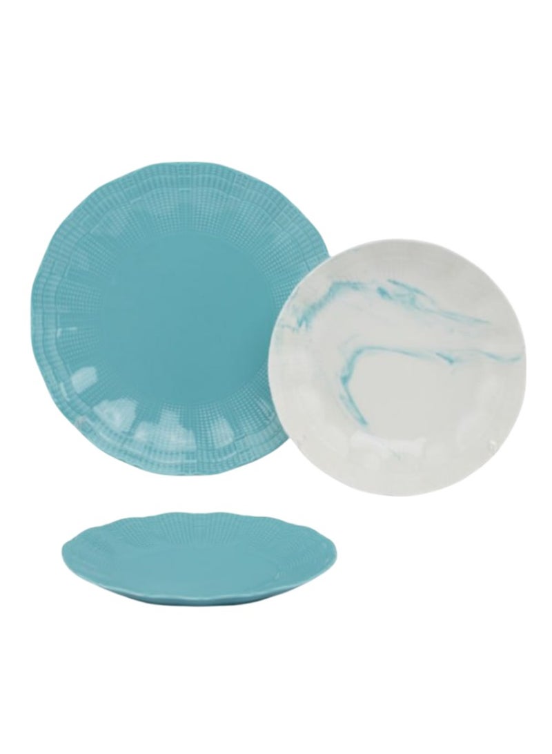 Lotus 18-piece porcelain dinner set, microwave and dishwasher safe  Lotus 