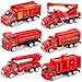 Bloolilies 6 Pack Diecast Fire Truck Toy Mini Alloy Fire Trucks for Toddlers 35 Firetruck City Emergency Car Toys Set for Kids Boys Age 3 4 5 6 7 Years Old Goodie Bag Stuffers Birthday Easter Gifts - Image 2