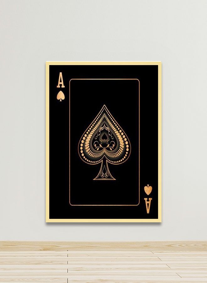 Marktna Canvas Wall Art for Wall Decoration Modern Design With A Hollow Golden Frame Size 120x80cm One Piece - Image 1