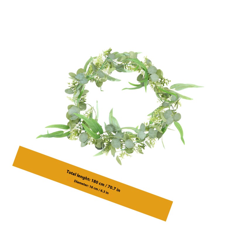 Artificial Eucalyptus Vine Fake Green Leaves Eucalyptus Vine Wedding Party Decor - Image 2