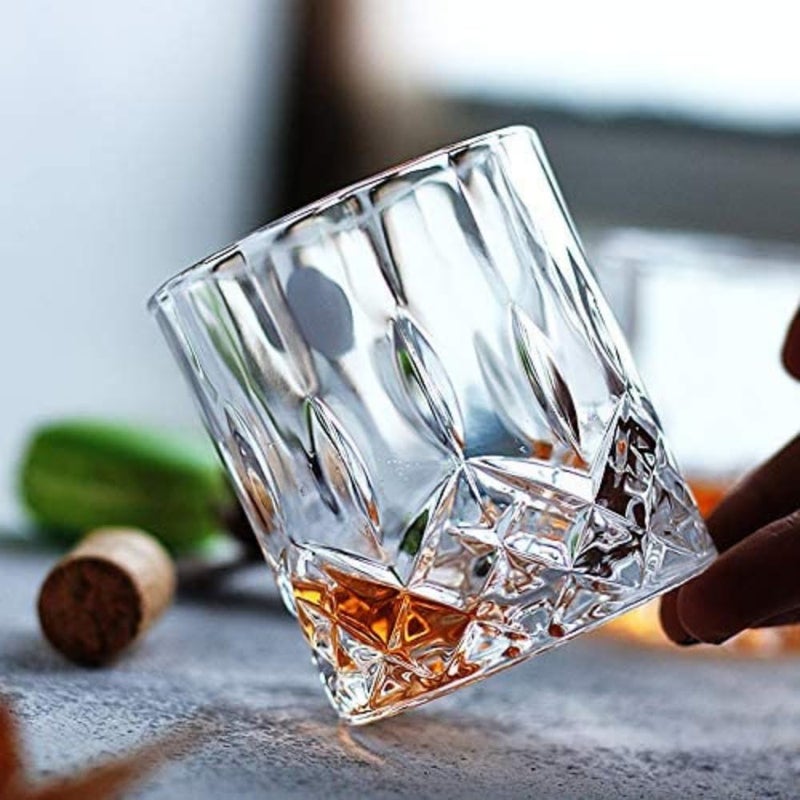 SkyKey Imported Transparent Tableware Classic Designer Crystal Touch Glass Set of 6 - Image 3