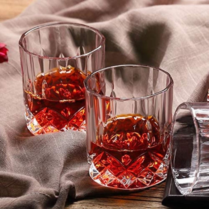 SkyKey Imported Transparent Tableware Classic Designer Crystal Touch Glass Set of 6 - Image 1