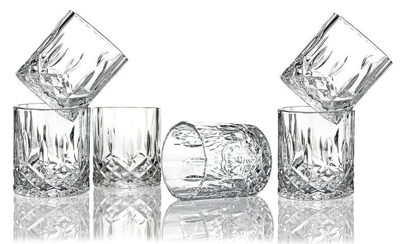 SkyKey Imported Transparent Tableware Classic Designer Crystal Touch Glass Set of 6 - Image 5