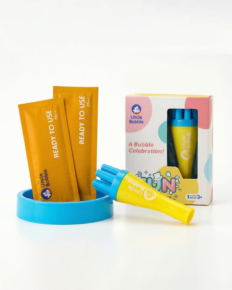 Uncle Bubble Blower for Kids and Toddlers Mini Bubble Blower Makes Thousands of Bubbles Ease Plastic Reduction Version - Image 2