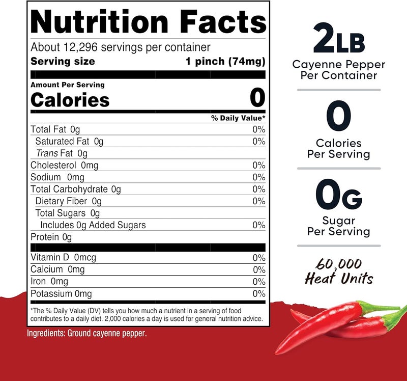 Nutricost Cayenne Pepper Powder - 2 Pounds - Image 2