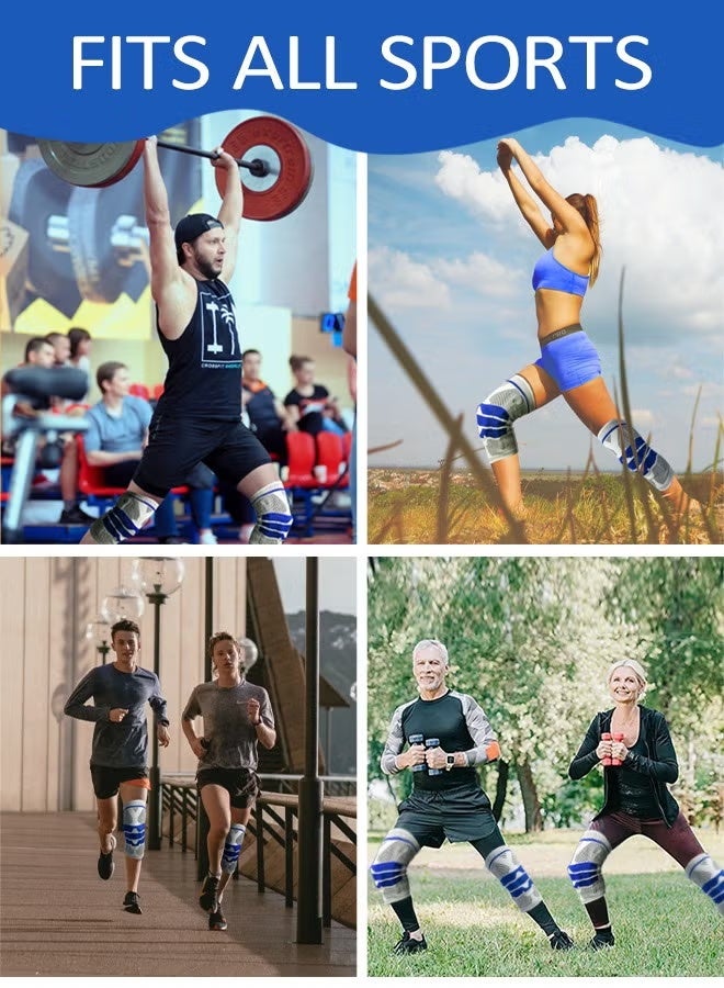 Silicone Shock-Absorbing Knee Support-Multi-Purpose Knee Brace-Knee Supporter for Men are Comfortable and Breathable-Knee Pads That Relieve Knee Pressure - Image 2