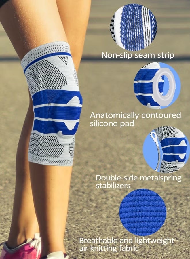 Silicone Shock-Absorbing Knee Support-Multi-Purpose Knee Brace-Knee Supporter for Men are Comfortable and Breathable-Knee Pads That Relieve Knee Pressure - Image 5