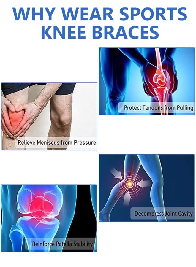 Silicone Shock-Absorbing Knee Support-Multi-Purpose Knee Brace-Knee Supporter for Men are Comfortable and Breathable-Knee Pads That Relieve Knee Pressure - Image 4