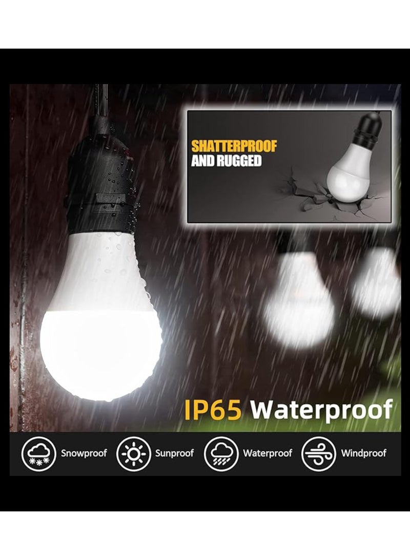 يوويل في الهواء الطلق مقاوم للماء IP65 سلسلة أضواء LED E27 حامل سلك حامل لمبة 50 مترًا مع 100 مصباح LED 9 وات أبيض دافئ مع قابس الاتحاد الأوروبي حامل المصباح الشمسي لأضواء الديكور الرمضانية والديكور الخارجي ضوء سلسلة سلكية معلقة ضوء رمضان للفناء التجاري والحديقة وساحة الشرفة  - Image 4