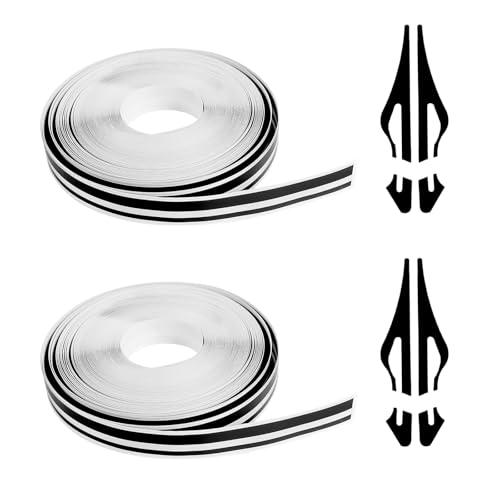 ongfuwu 2 Rolls×32Ft Car Pinstriping Tape, Vinyl Automotive Pinstriping Tape Stripe Decal, DIY Car Body Side Stripes Trim Sticker, Universal for Motorcycle Door Home Musical Instrument(Black) - Image 1