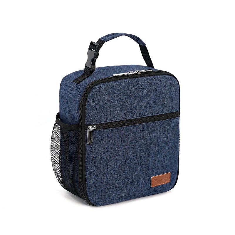 Femuar Lunch Box for Men Women Adults Small Lunch Bag for Office Work Picnic  Reusable Portable Lunchbox Blue