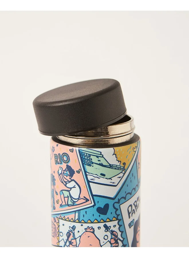 Chumbak Around the World Thermos Bottle, 500ml