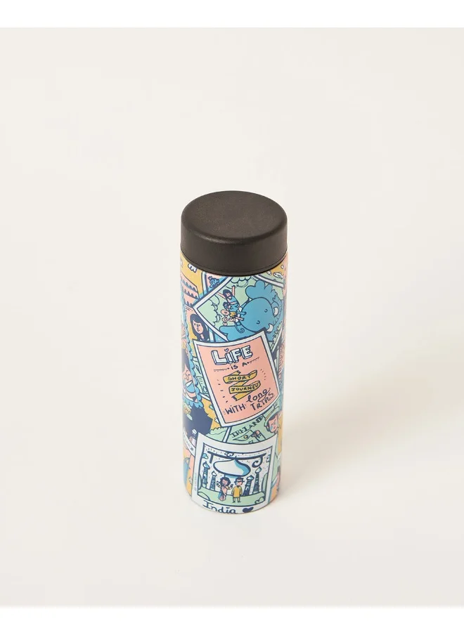 Chumbak Around the World Thermos Bottle, 500ml