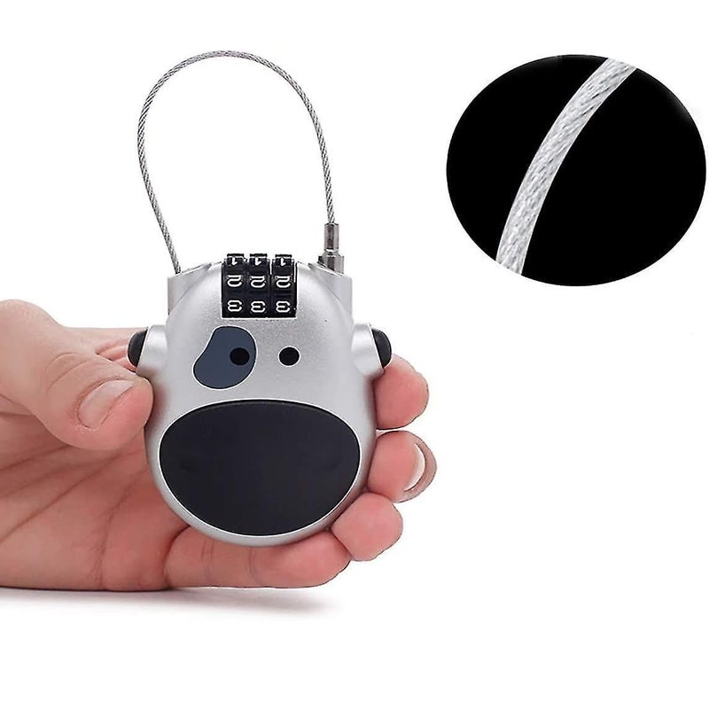 Birud Multipurpose Security Number Digit Mini Cable Bicycle Bike Cycle Helmet Luggage Suitcases Backpacks Keypad Lock Heavy Duty Wire Adjustable Alloy - Image 2