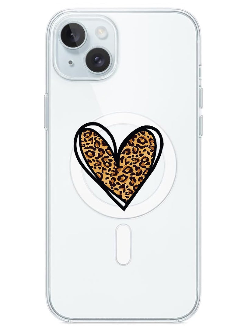 Theodor Magnetic Case for iPhone 15 Plus 6.7-inch Compatible with MagSafe Wireless Charging, Shockproof Phone Bumper Cover leopard Print copy - Image 1