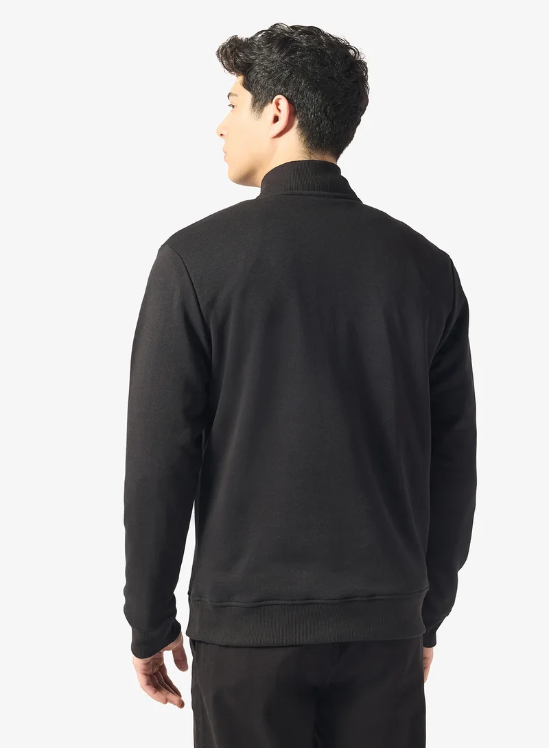 JACK & JONES Logo half Zip High Neck Sweatshirt
