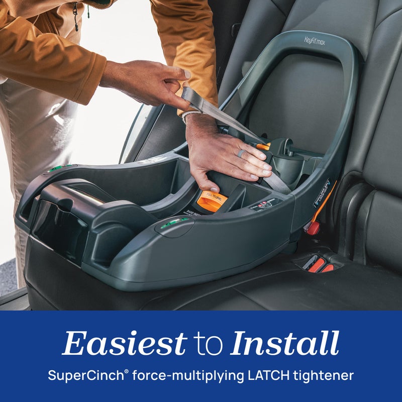 Chicco KeyFit Max Infant Car Seat Base, Stay-in-Car Base for Second Vehicle, Compatible with Chicco KeyFit, KeyFit 30, KeyFit 35 and KeyFit Max Infant Car Seats, Anthracite/Grey - Image 4