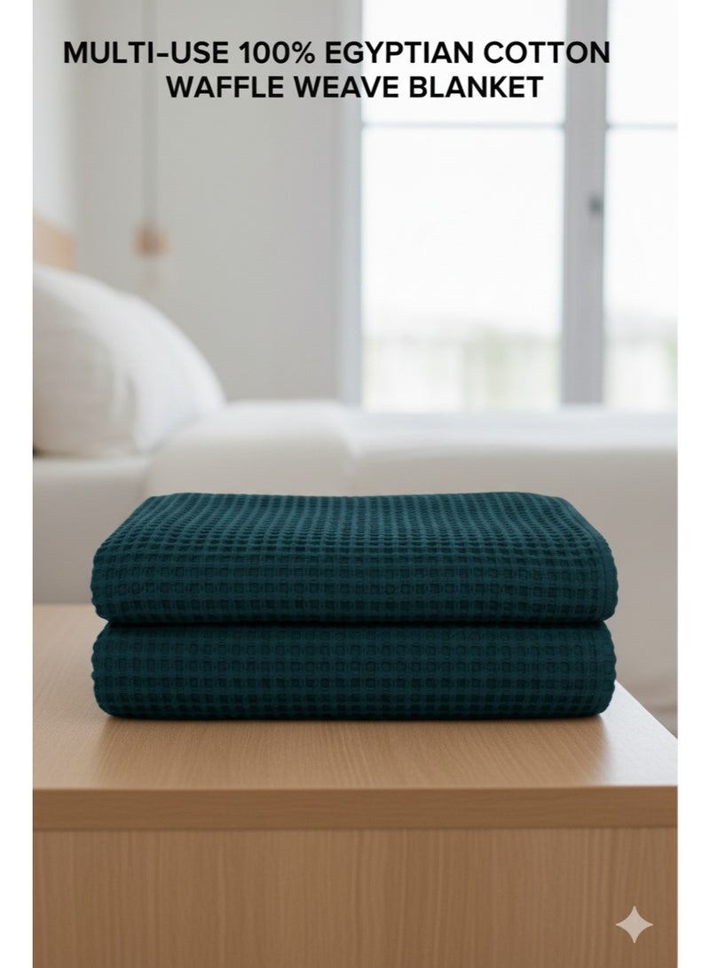 Nile Weave Elegant Egyptian Cotton Waffle Throw Blanket – ultra-soft, lightweight, and beautifully crafted. Enjoy luxurious comfort, breathable warmth, and timeless sophistication in any room. - Image 5