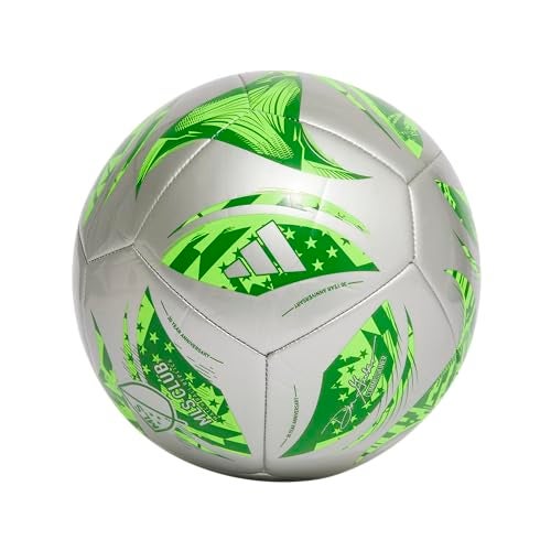 adidas MLS Club Soccer Ball, Silver Metallic/Green, 4 - Image 4