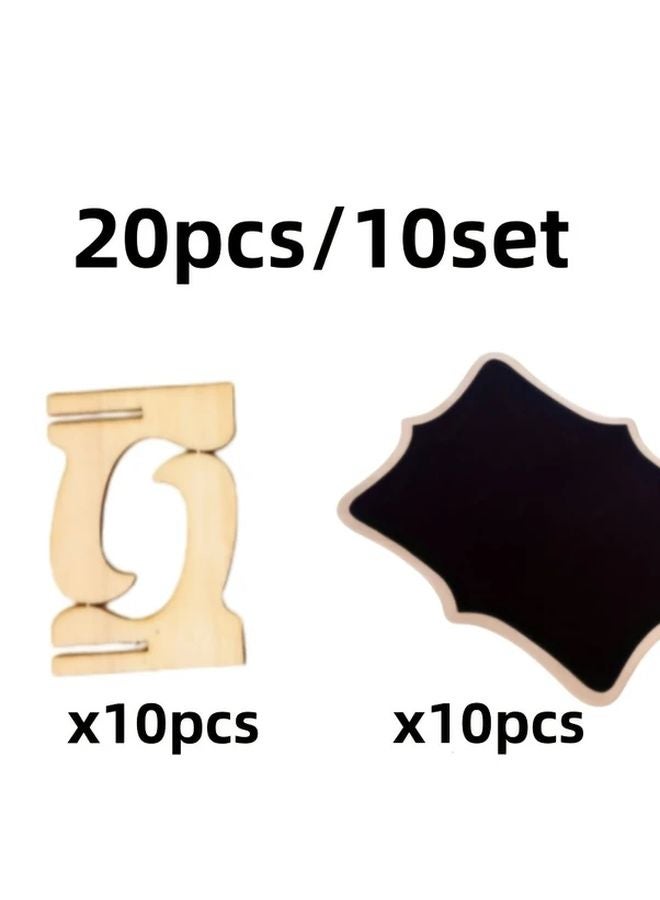 10 مجموعات من لوحة عرض معلومات المطبخ الصغيرة مع حامل لديكور الحفلات - Image 1