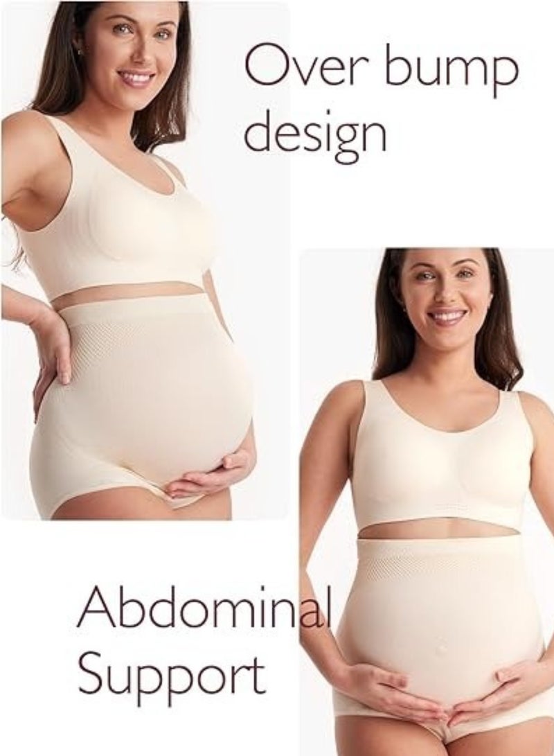 Momcozy Women's Maternity High Waist Underwear Pregnancy Seamless Soft Belly Support Panties Over Bump 3 Pack - Image 5