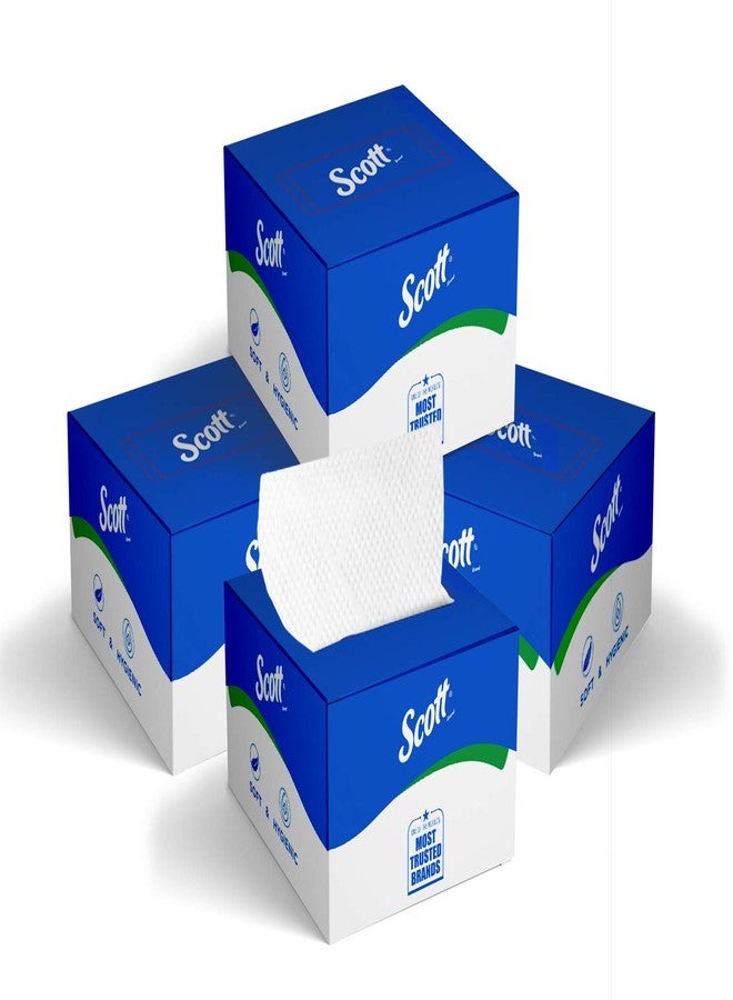 سكوت مناديل ورقية منبثقة من سكوت®، 100 منديل، عبوة من 4 قطع (إجمالي 400 ورقة) (1235A) - Image 1