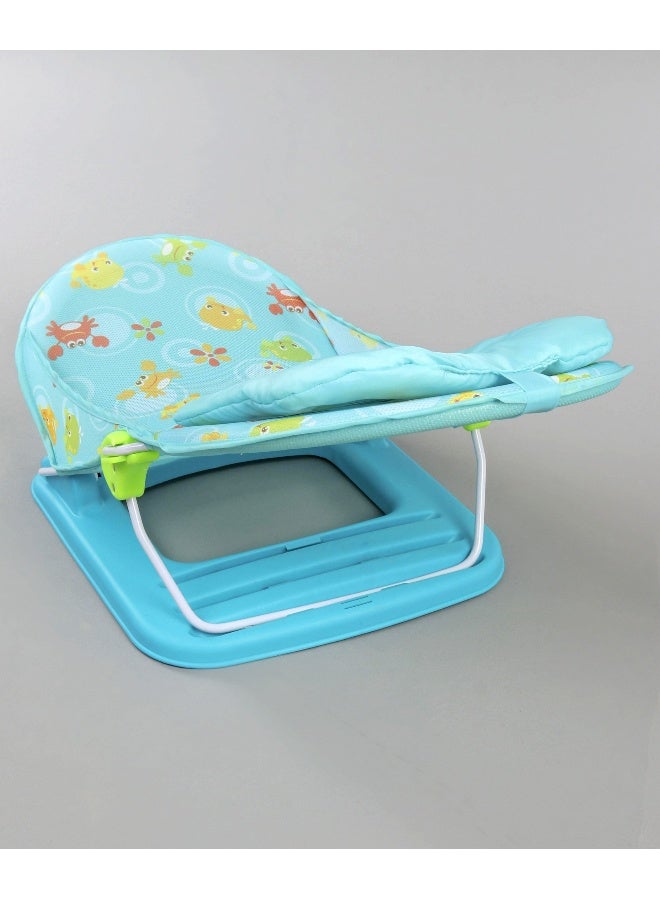babyhug حمام بيبي هاج بابل جوي للمواليد الجدد، طباعة مائية، 3 وضعيات، مضاد للانزلاق، قاعدة مضادة للانزلاق، من 0 إلى 12 شهرًا، 62 × 33 × 32.5 سم - أزرق - Image 3