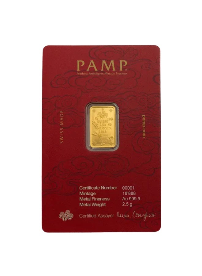 PAMP Lunar New Year 2.5g Gold Bar - Image 2