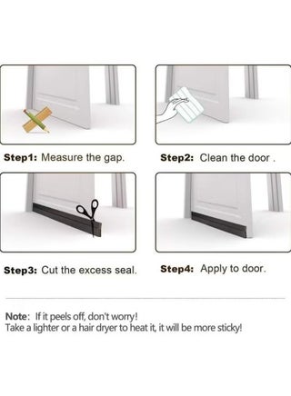 2M Door Draft Stopper, Length Under Door Seal, Door Sweep for Exterior & Interior Doors, Door Bottom Draft Blocker Dust and Noise Insulation - view 4