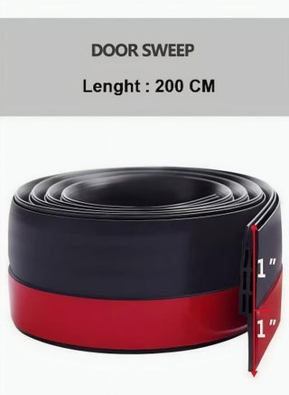 2M Door Draft Stopper, Length Under Door Seal, Door Sweep for Exterior & Interior Doors, Door Bottom Draft Blocker Dust and Noise Insulation - view 2