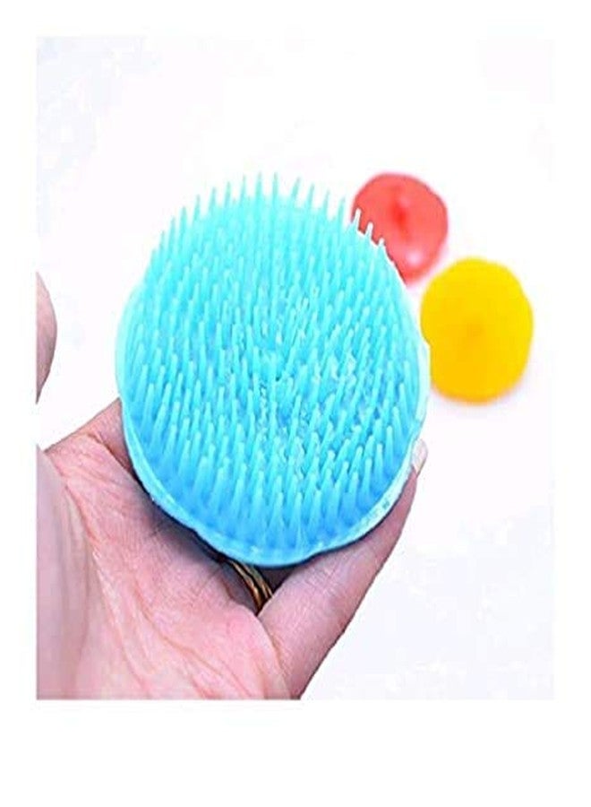 Online Station Portable Pocket Fingers Round Shampoo Scalp Massage Hair Comb Brush Set - Pack of 3 (multi Color) - Image 3