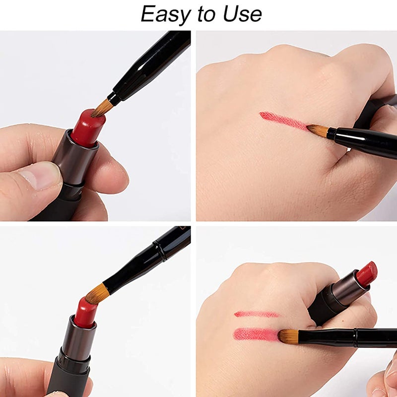 Queen Scepter Retractable Dual End Lip Brush Concealer Brush with Cap, Lipstick Eyeshadow Foundation Makeup Brushes Gold, Black, Purple - Image 3