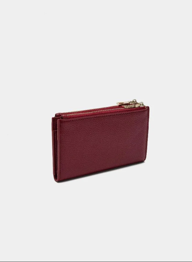 PARFOIS Red Double wallet with texture for Women | Best Price UAE