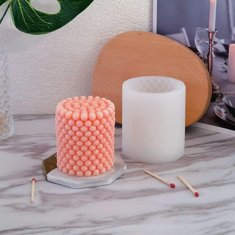 Purenso - 3D Small Bubble Ball Pillar Candle Silicone Mould (PUR1015-71) I For Art & Craft DIY Resin Art Soap Candles Making Supplies - Image 2