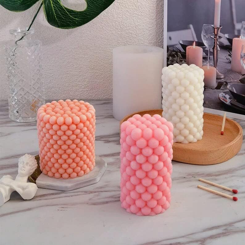 Purenso - 3D Small Bubble Ball Pillar Candle Silicone Mould (PUR1015-71) I For Art & Craft DIY Resin Art Soap Candles Making Supplies - Image 3