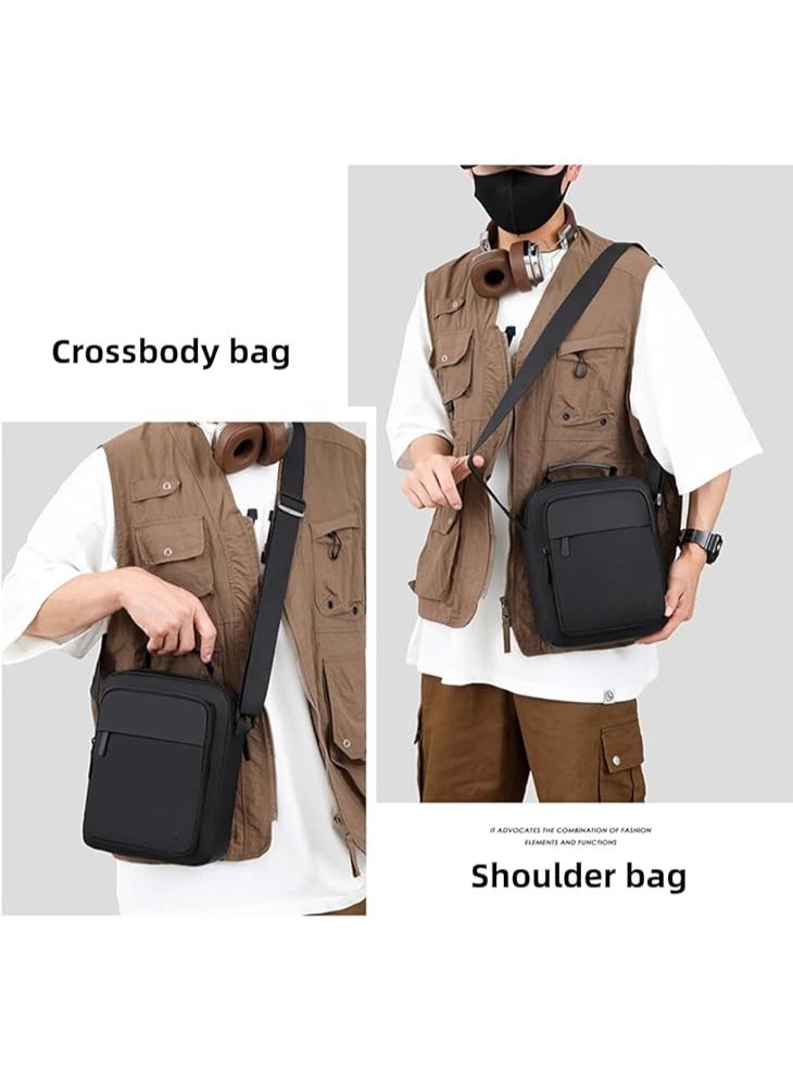 Hugifts Minimalist Men's Crossbody Bag, Water-Resistant Casual Shoulder Bag for Commute & Outdoor - Image 2