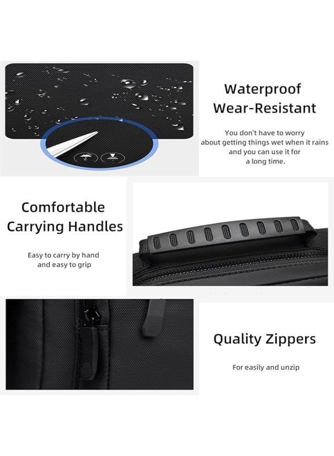 Hugifts Minimalist Men's Crossbody Bag, Water-Resistant Casual Shoulder Bag for Commute & Outdoor - Image 4