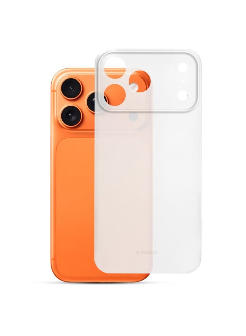 Techie Ultra Thin Frosted Matte Back Cover Case for iPhone 17 Pro Max – Slim, Smooth, Anti-Fingerprint – Frosted White - Image 2