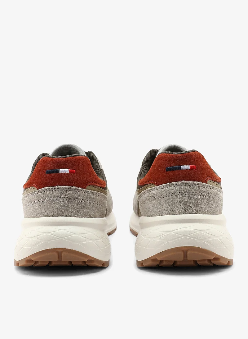 U.S. Polo Assn. Khaki Men's Khaki Low-Top Canvas Sneakers - Iconic Branding for a Clean Look for Men | Best Price UAE