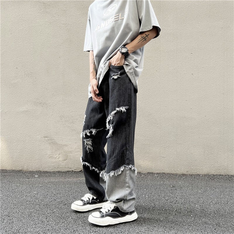 Unisex Classic Denim Jeans Loose Fit Daily Outdoor Wear - Image 4