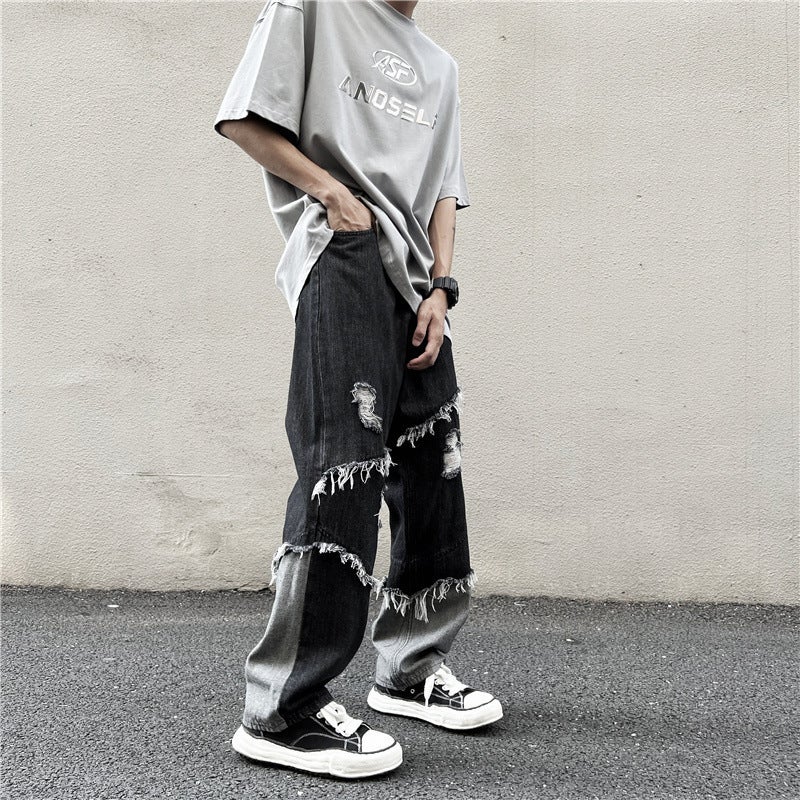 Unisex Classic Denim Jeans Loose Fit Daily Outdoor Wear - Image 2
